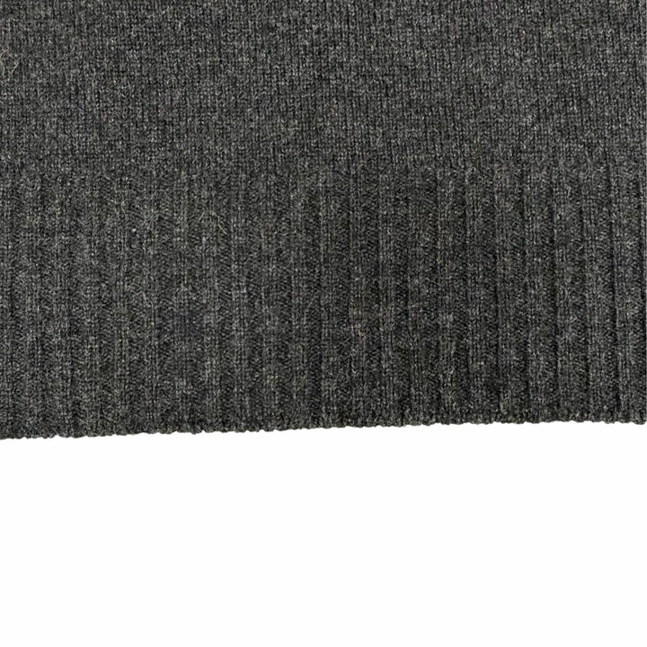 Great HERMES one piece High-neck sleeveless knit Charcoal gray cashmere Women
