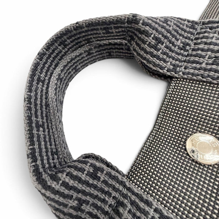 Excellent HERMES Handbag Her Line PM Serie Button Tote Bag gray polyamide Women