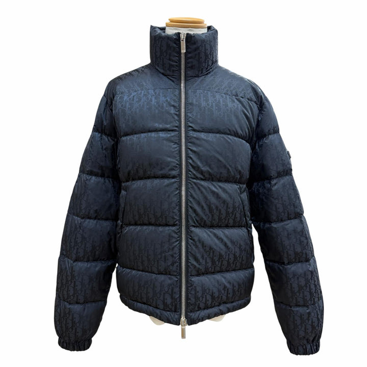 Great DIOR Down jacket Oblique double zip-up Navy Nylon mens 46 943C449A4462