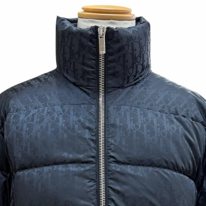 Great DIOR Down jacket Oblique double zip-up Navy Nylon mens 46 943C449A4462