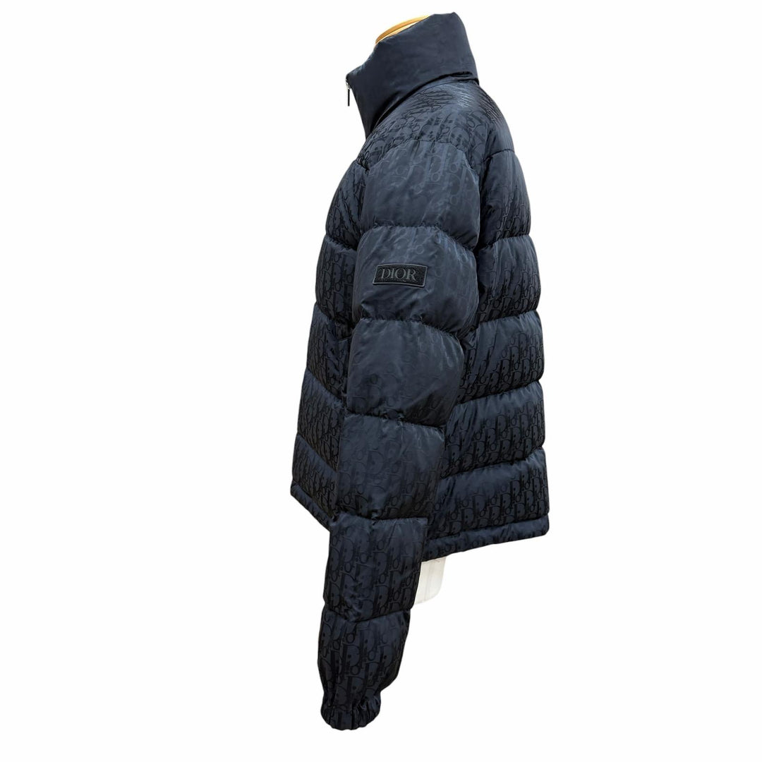 Great DIOR Down jacket Oblique double zip-up Navy Nylon mens 46 943C449A4462