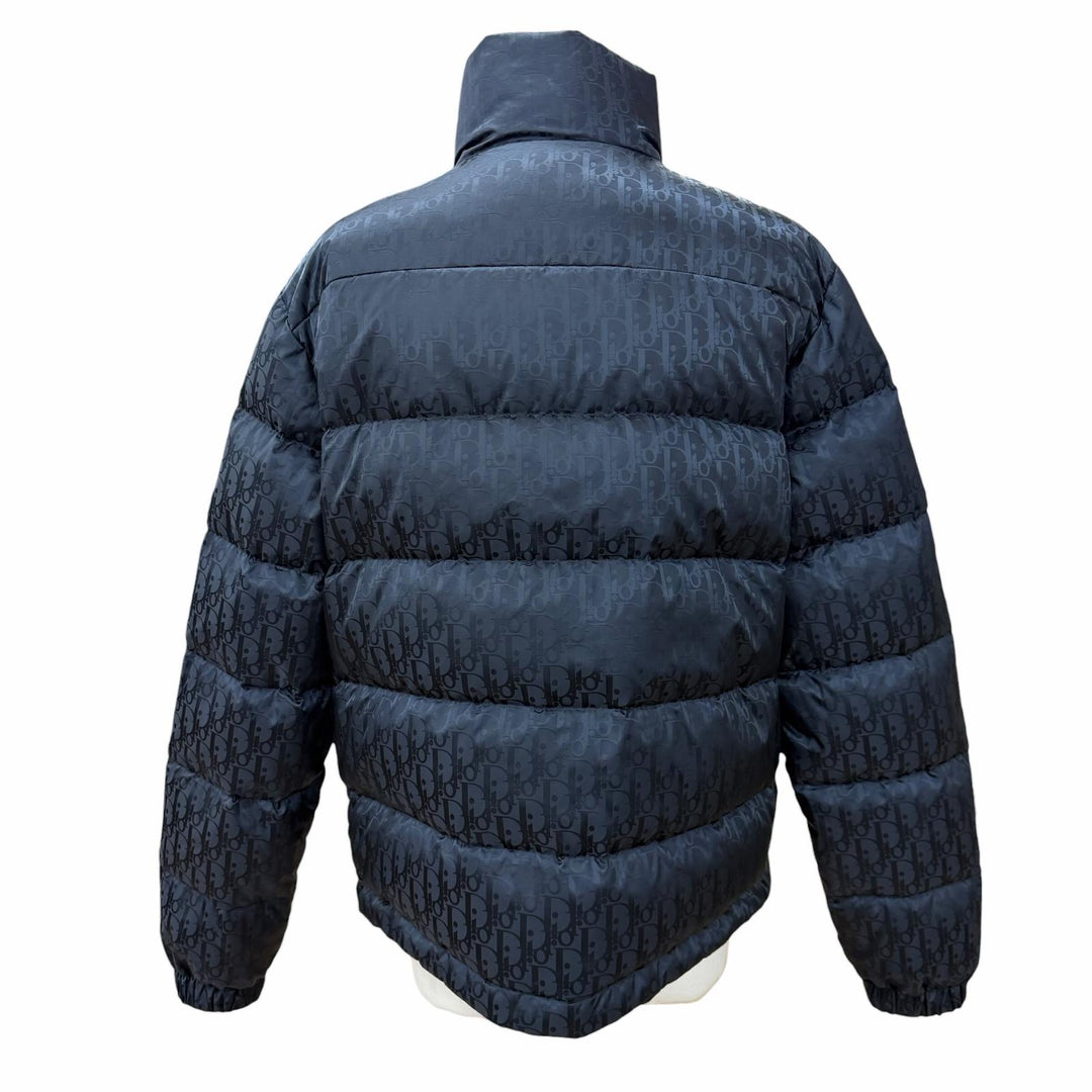 Great DIOR Down jacket Oblique double zip-up Navy Nylon mens 46 943C449A4462