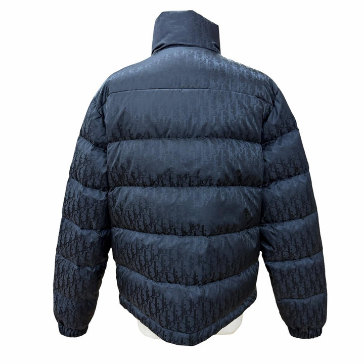 Great DIOR Down jacket Oblique double zip-up Navy Nylon mens 46 943C449A4462