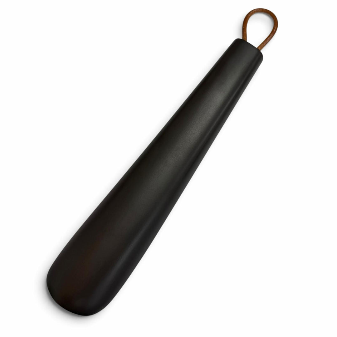 Great HERMES Sellier Button Shoehorn black Wood mens