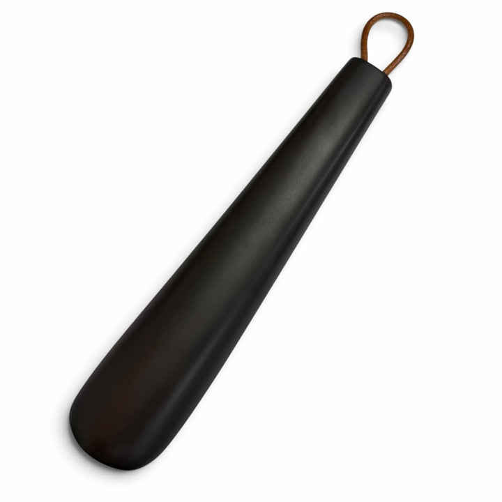 Great HERMES Sellier Button Shoehorn black Wood mens