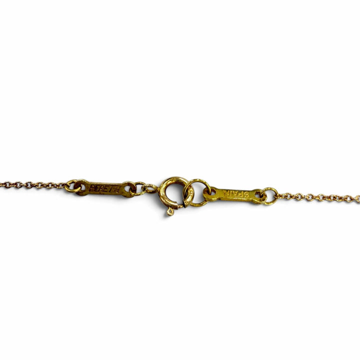 Excellent TIFFANY&Co. Necklace Open Teardrop Pendant Yellow Gold 750 Women