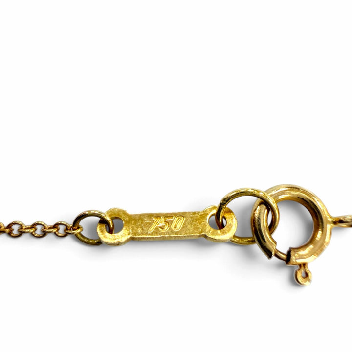Excellent TIFFANY&Co. Necklace Open Teardrop Pendant Yellow Gold 750 Women