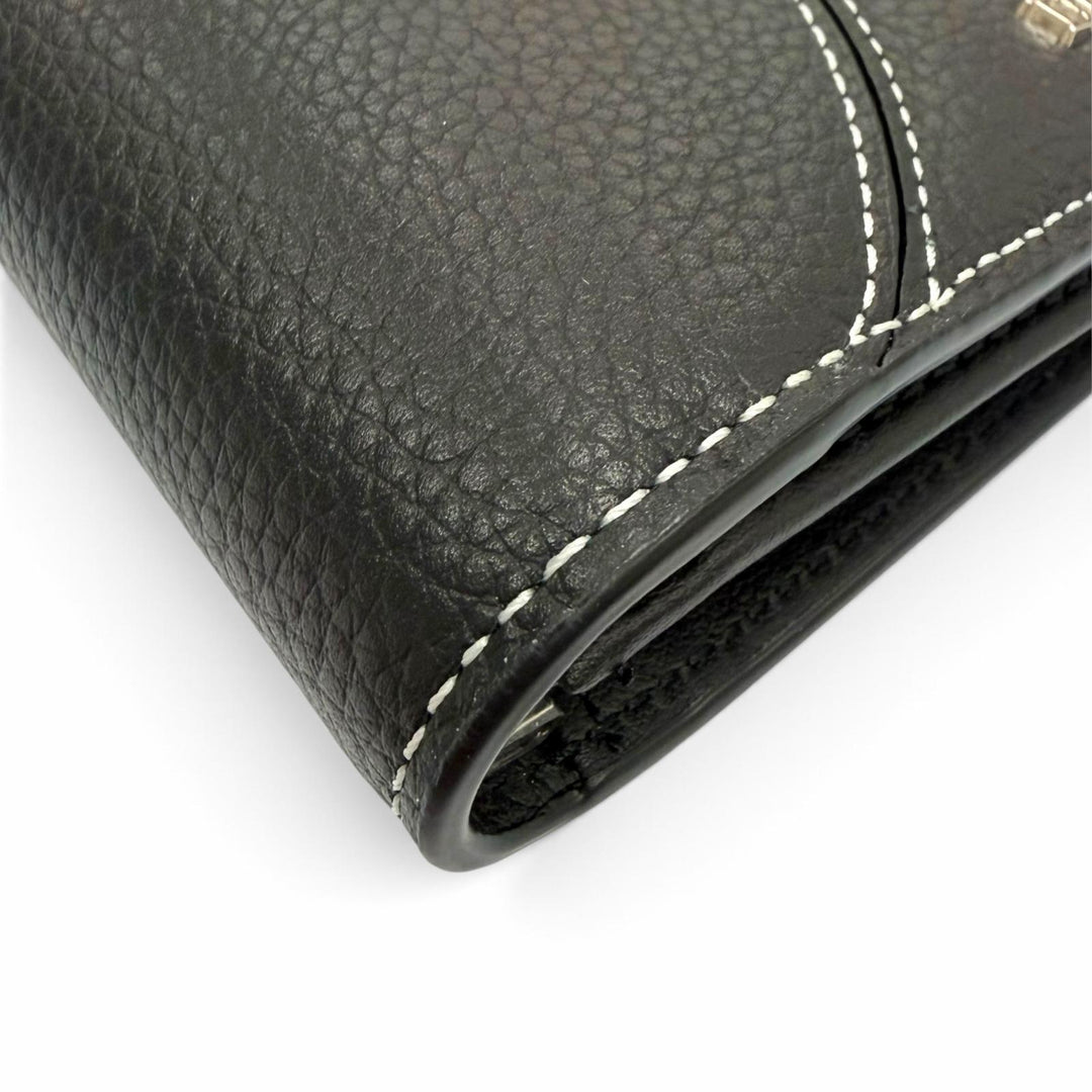 Excellent DIOR Purse Saddle black leather mens 2ADBC330YKK