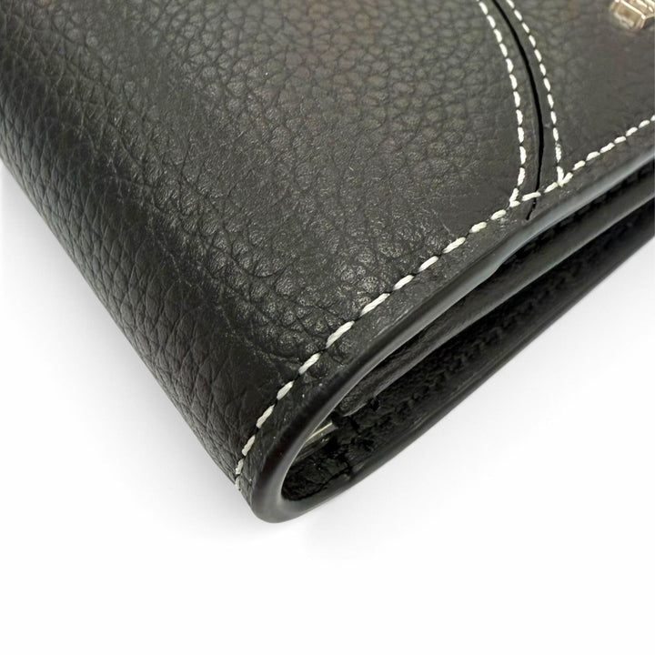 Excellent DIOR Purse Saddle black leather mens 2ADBC330YKK