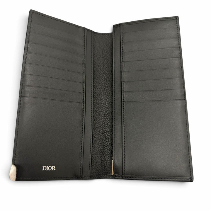Excellent DIOR Purse Saddle black leather mens 2ADBC330YKK