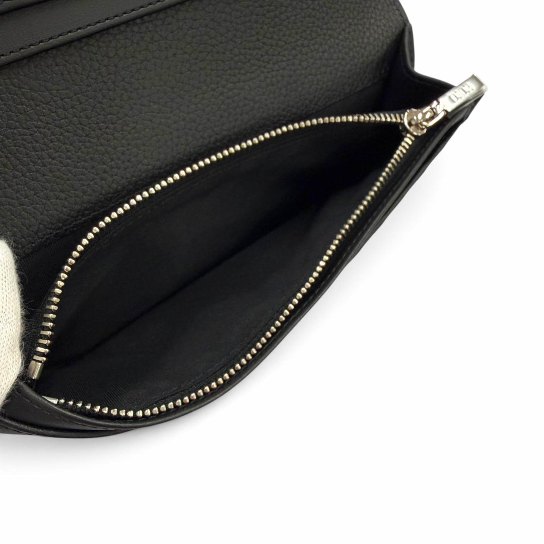 Excellent DIOR Purse Saddle black leather mens 2ADBC330YKK
