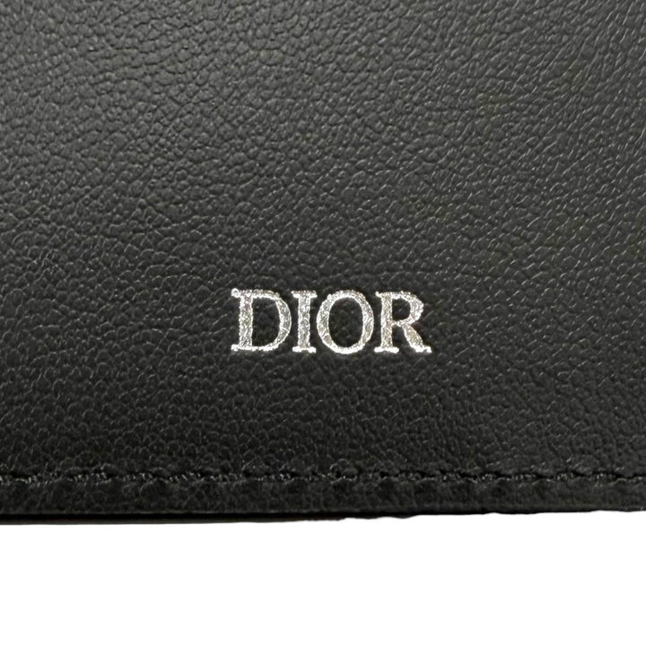 Excellent DIOR Purse Saddle black leather mens 2ADBC330YKK