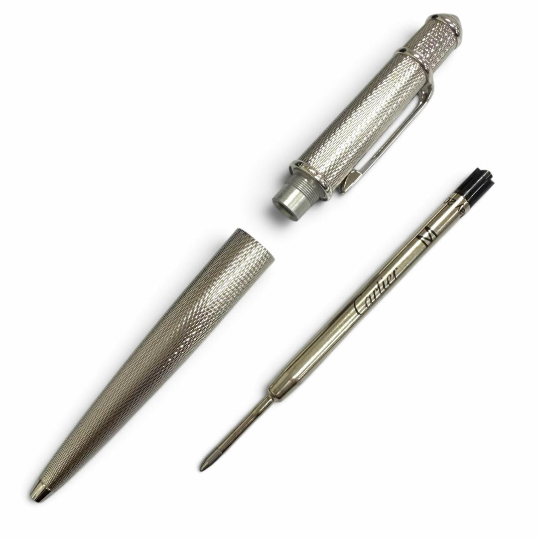 Excellent Cartier Ballpoint pen Diaboro de Cartier Silver Blue Gemstone mens