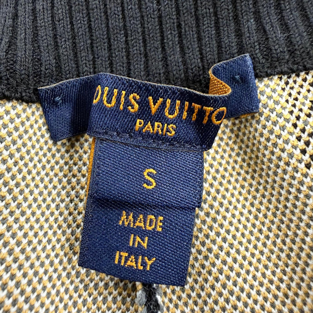 Great LOUIS VUITTON Jacquard Metal Motif Monogram Drawstring Knit Jogger Pants S