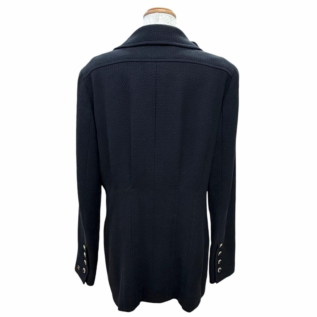 Very Good CHANEL COCO Mark Pearl Button 4-Pocket Tweed Jacket 44 02P P19669