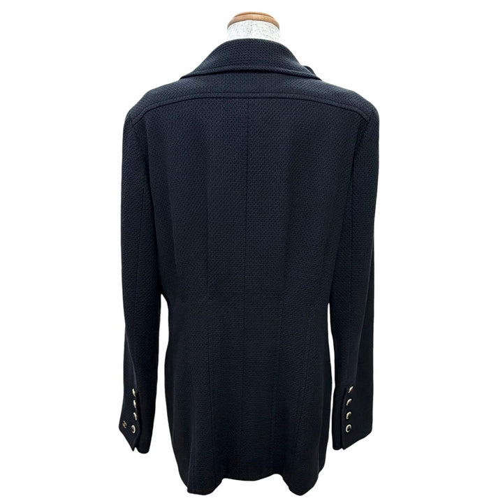 Very Good CHANEL COCO Mark Pearl Button 4-Pocket Tweed Jacket 44 02P P19669