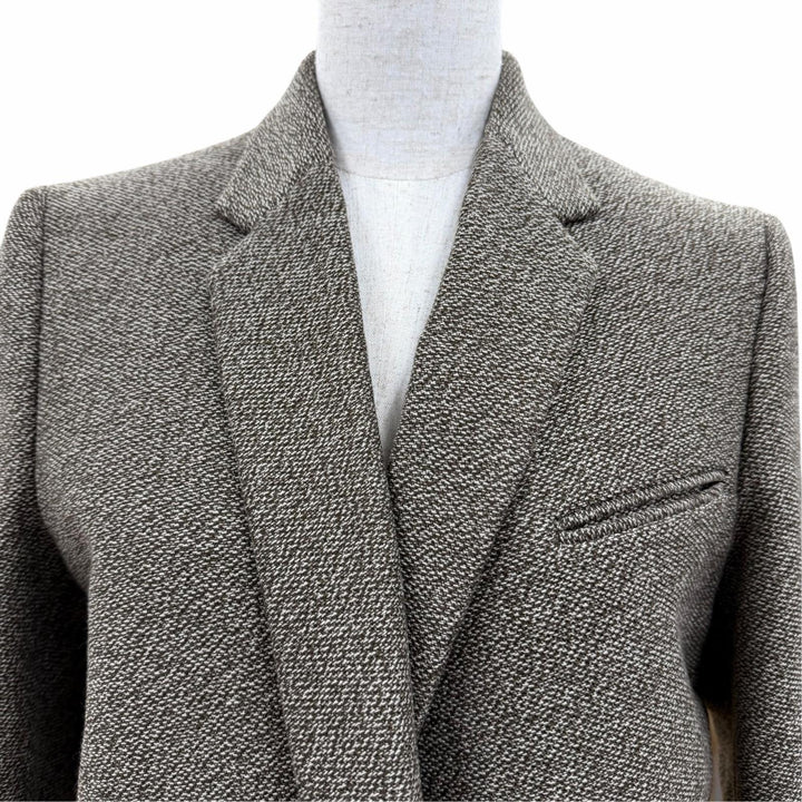 Great CELINE coat Phoebe Philo era tweed long Crombie coat Brown 38 28H28/6268