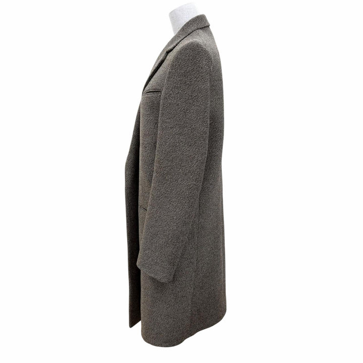 Great CELINE coat Phoebe Philo era tweed long Crombie coat Brown 38 28H28/6268