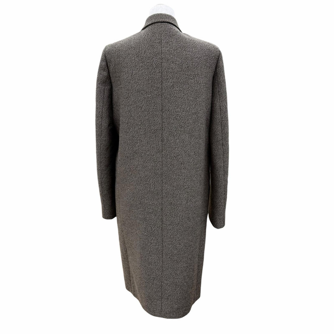 Great CELINE coat Phoebe Philo era tweed long Crombie coat Brown 38 28H28/6268