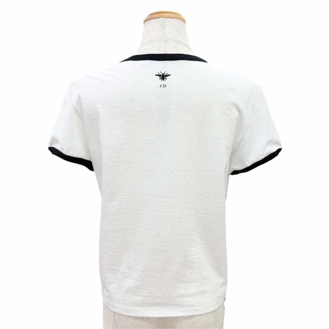 Excellent Christian Dior Short sleeve T-shirt Logo Bee embroidery XS 513T07B4222