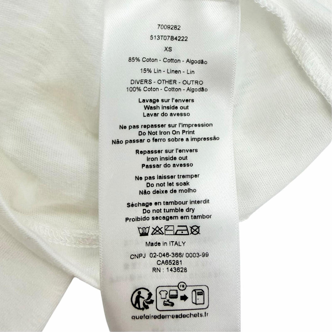 Excellent Christian Dior Short sleeve T-shirt Logo Bee embroidery XS 513T07B4222