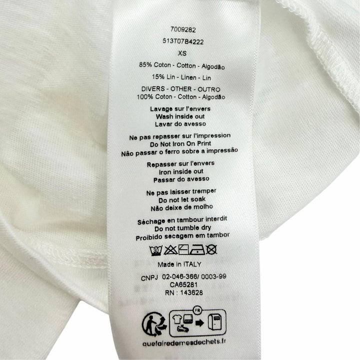 Excellent Christian Dior Short sleeve T-shirt Logo Bee embroidery XS 513T07B4222
