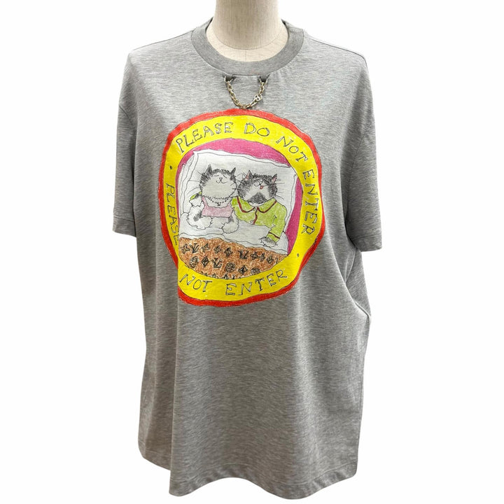 Excellent LOUIS VUITTON Short sleeve T-shirt Cat Stamp T-shirt cotton M 1AHYSK
