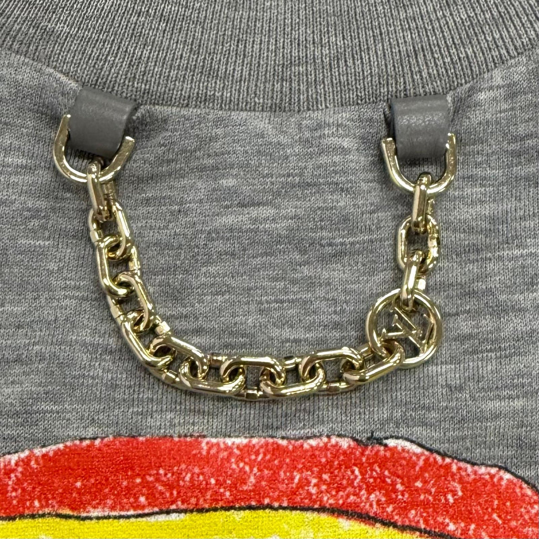 Excellent LOUIS VUITTON Short sleeve T-shirt Cat Stamp T-shirt cotton M 1AHYSK
