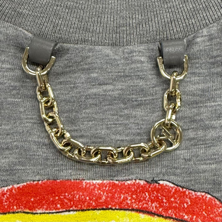 Excellent LOUIS VUITTON Short sleeve T-shirt Cat Stamp T-shirt cotton M 1AHYSK