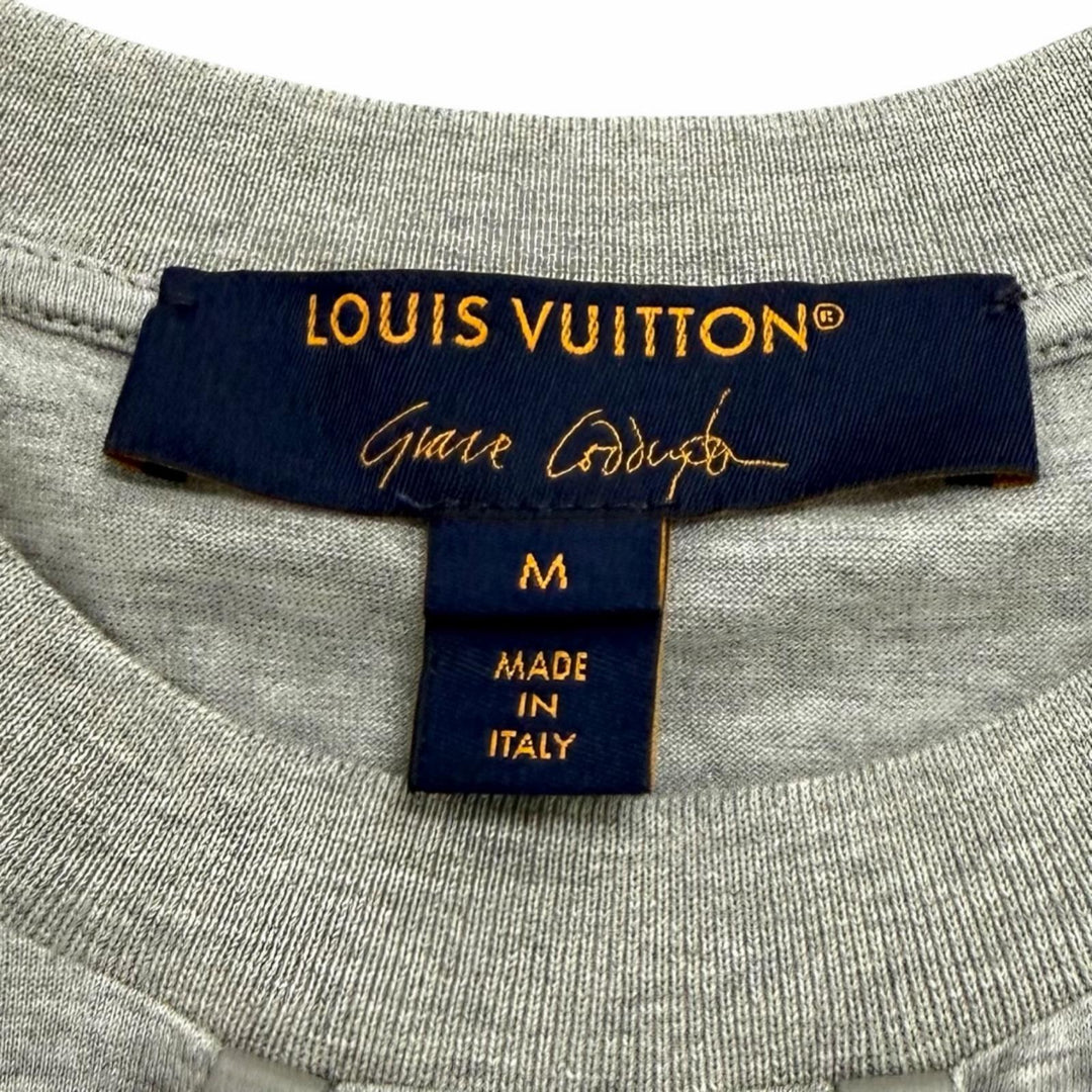 Excellent LOUIS VUITTON Short sleeve T-shirt Cat Stamp T-shirt cotton M 1AHYSK