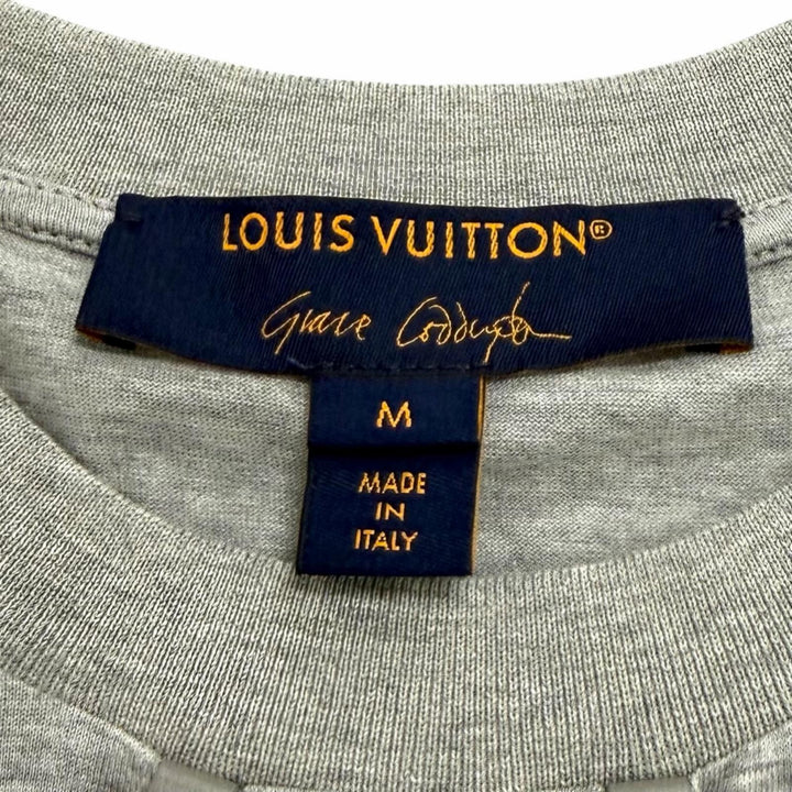 Excellent LOUIS VUITTON Short sleeve T-shirt Cat Stamp T-shirt cotton M 1AHYSK