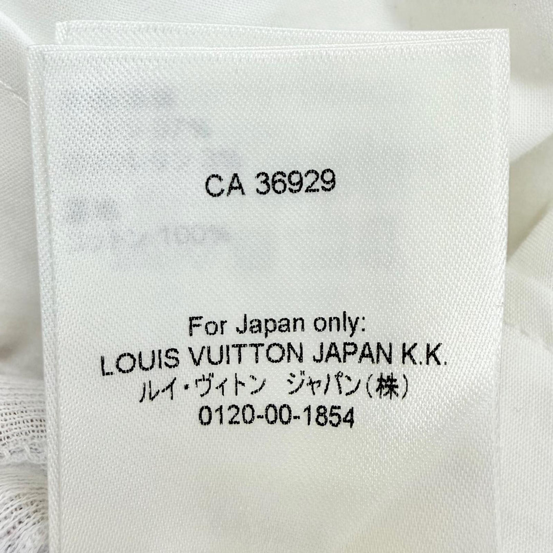 Excellent LOUIS VUITTON skirt Logo snap button long denim white cotton Women 38