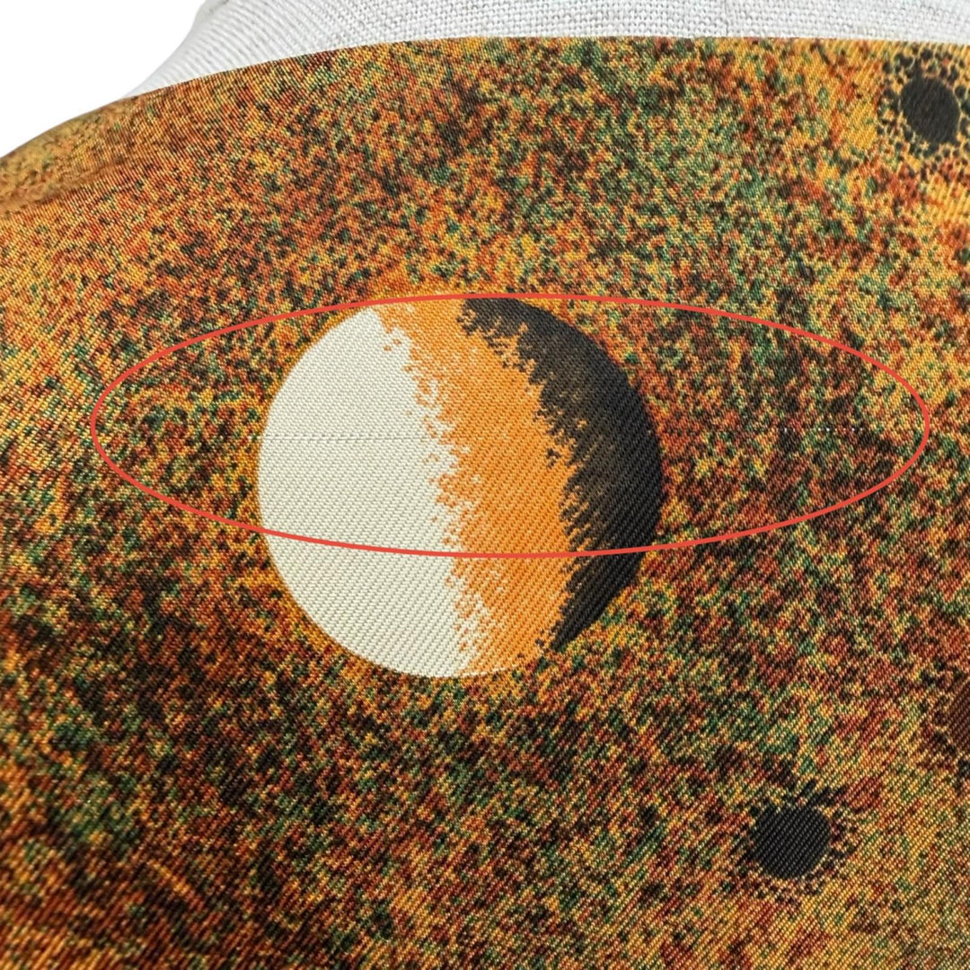 Excellent HERMES Best Margiela era shell button planet pattern vest silk 38