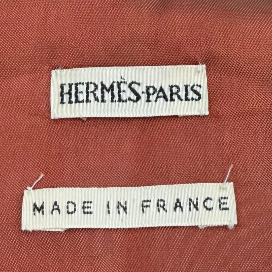 Excellent HERMES Best Margiela era shell button planet pattern vest silk 38