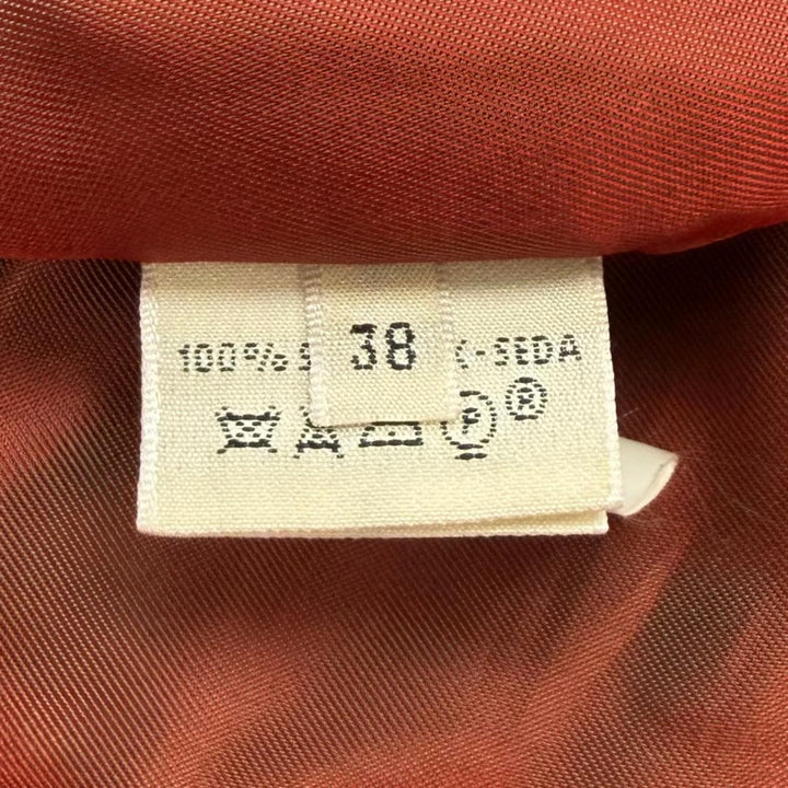 Excellent HERMES Best Margiela era shell button planet pattern vest silk 38