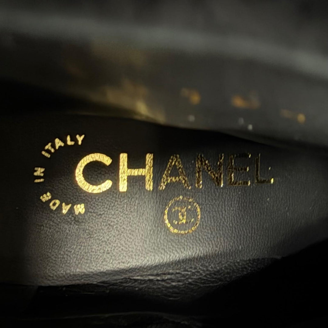 Great CHANEL short boots black Velor Women 35 G35184