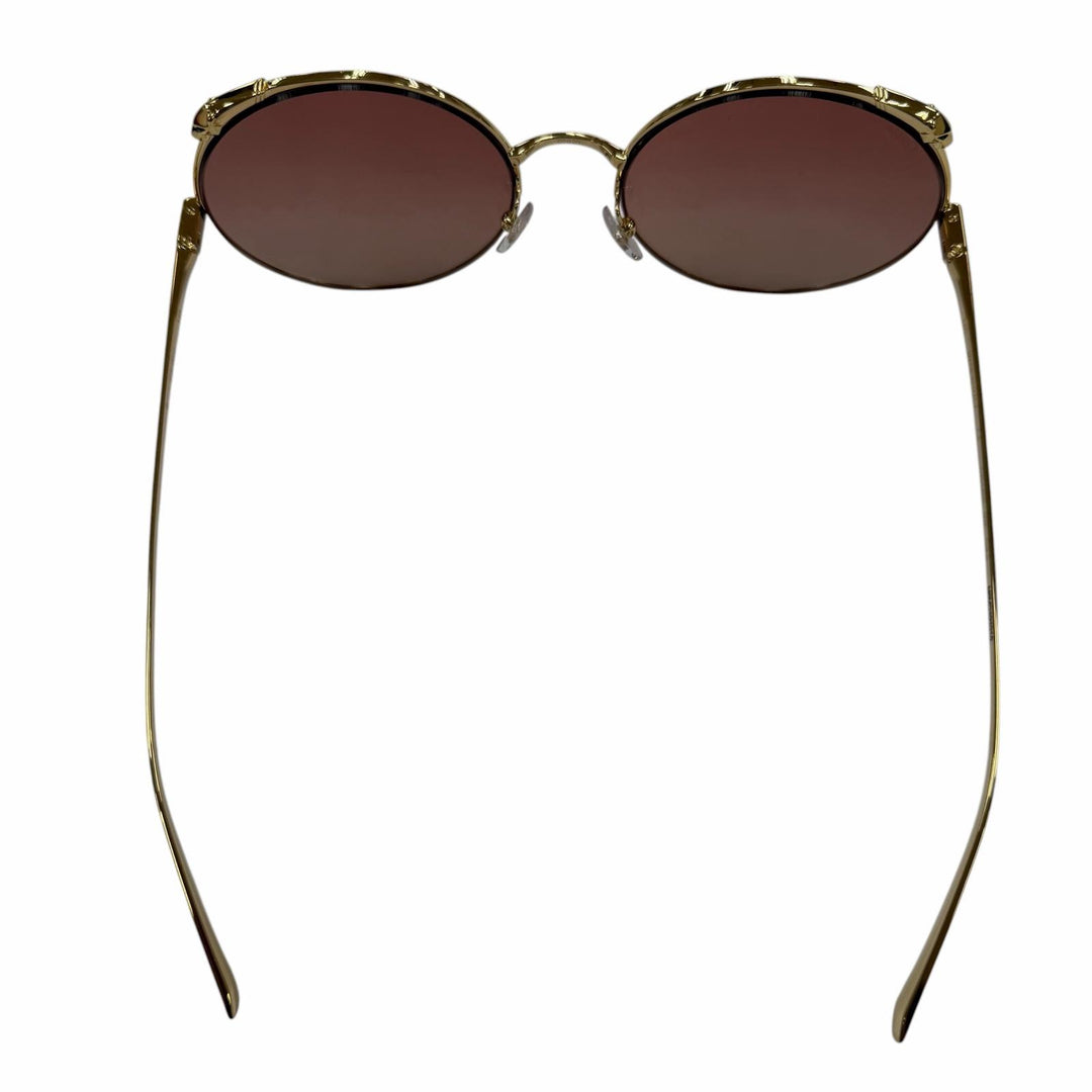 Pristine Cartier sunglasses PANTHERE Round Half-Rim gold Women CT01495
