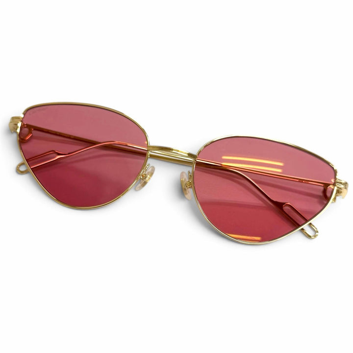 Pristine Cartier sunglasses PREMIERE DE CARTIER 2C Decor Cat-Eye Eyewear CT0155S