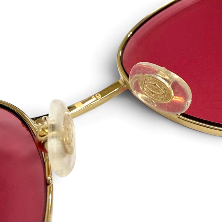 Pristine Cartier sunglasses PREMIERE DE CARTIER 2C Decor Cat-Eye Eyewear CT0155S