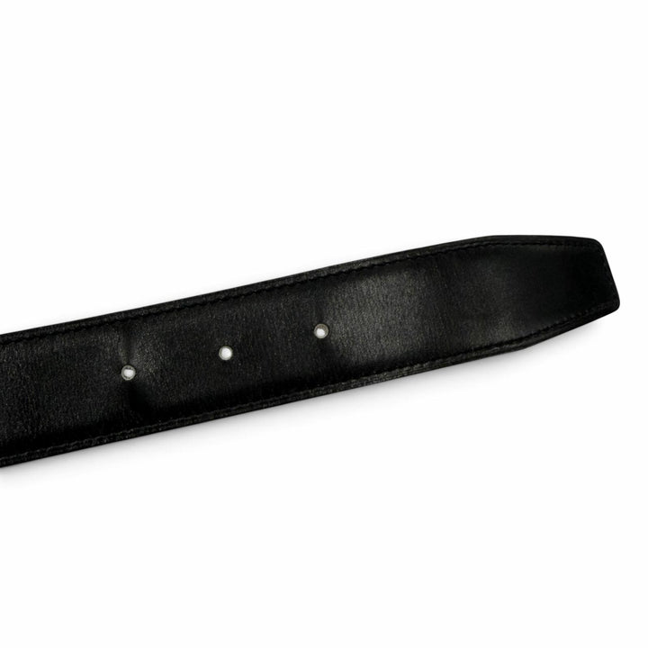 Great HERMES belt Margiela era H logo Metal reversible leather black Women