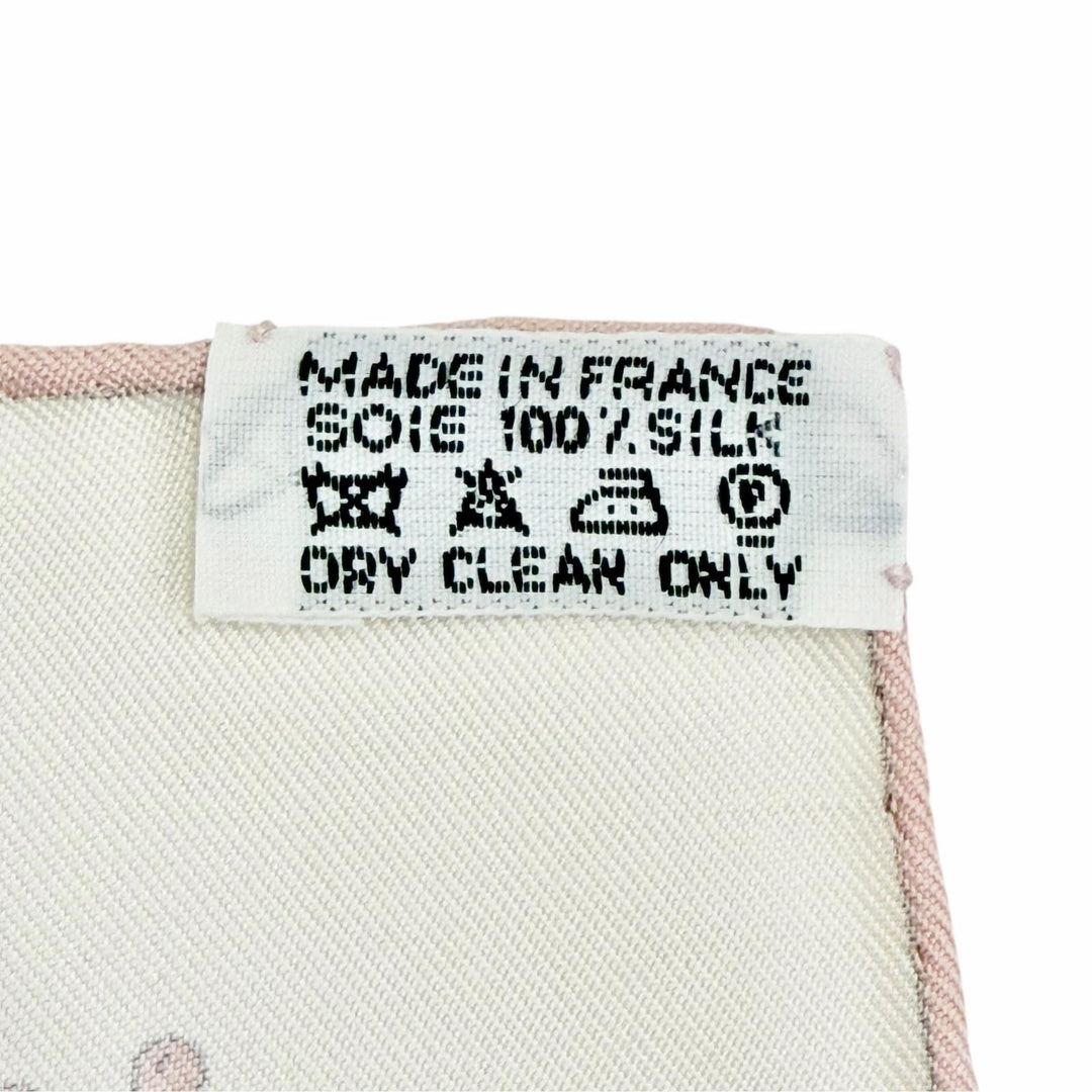 Excellent HERMES scarf The Rivers of Babel Pink silk Women