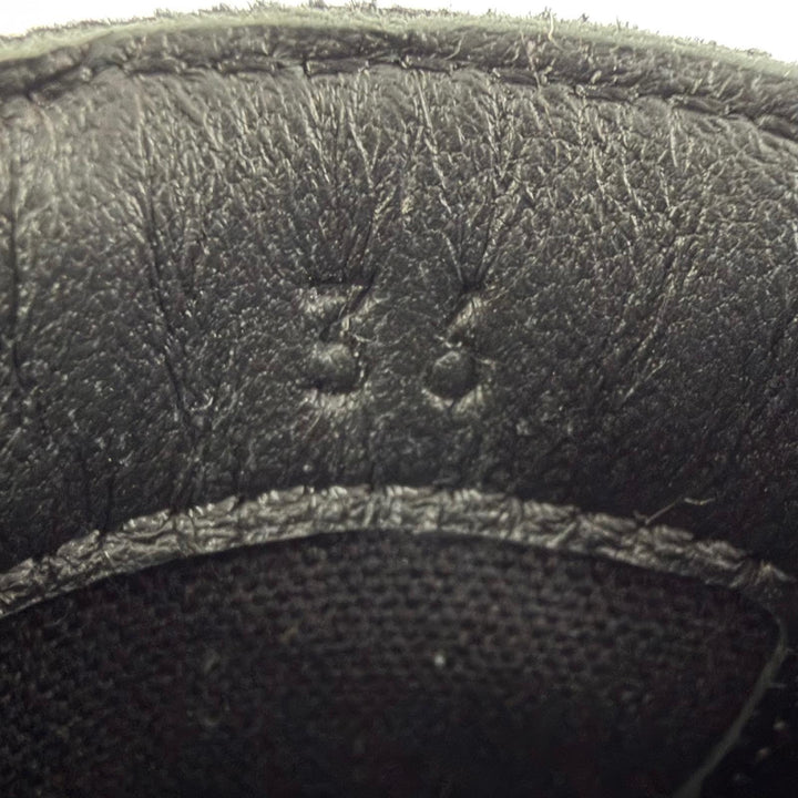 Pristine HERMES sneakers Innocent Leather logo patch, lace-up design black 36