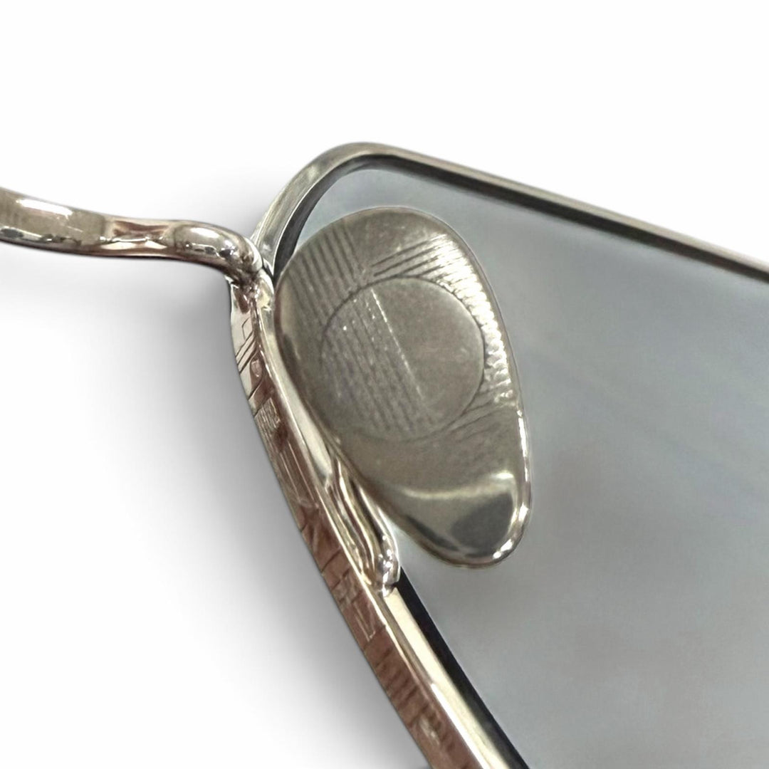 Excellent AHLEM sunglasses Colisee Polygonal shapes White gold mens