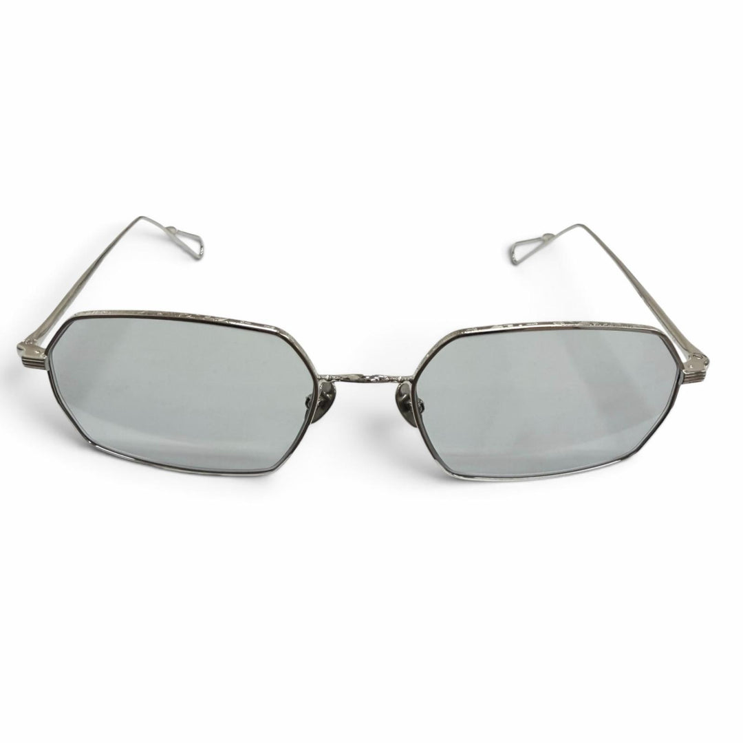Excellent AHLEM sunglasses Colisee Polygonal shapes White gold mens