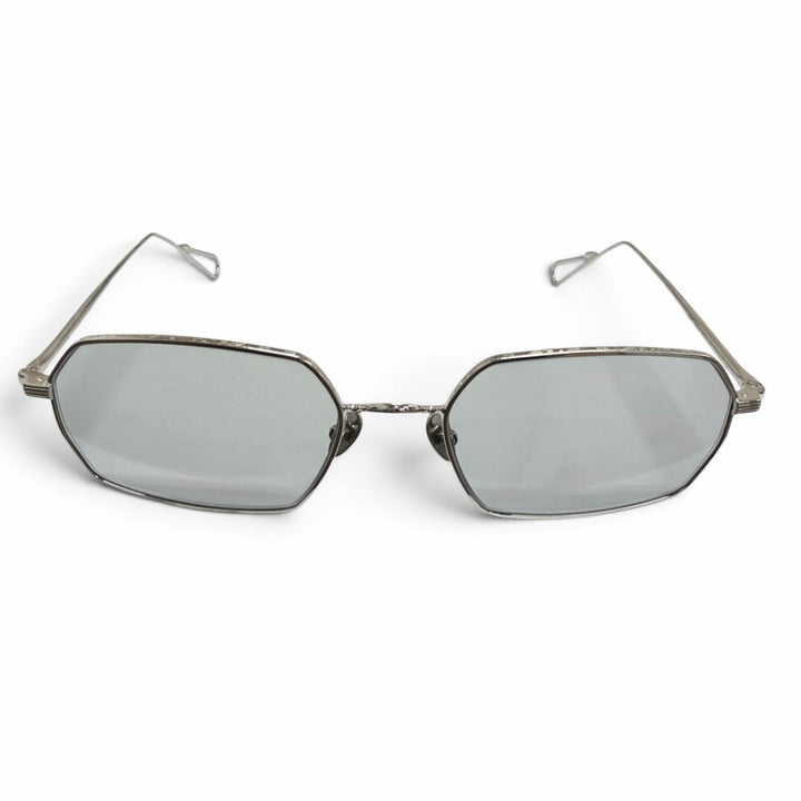 Excellent AHLEM sunglasses Colisee Polygonal shapes White gold mens