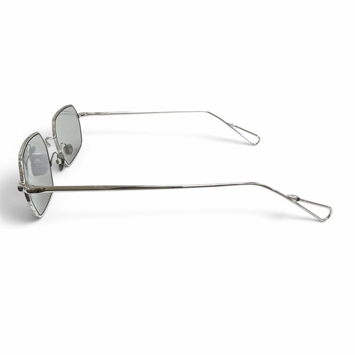 Excellent AHLEM sunglasses Colisee Polygonal shapes White gold mens