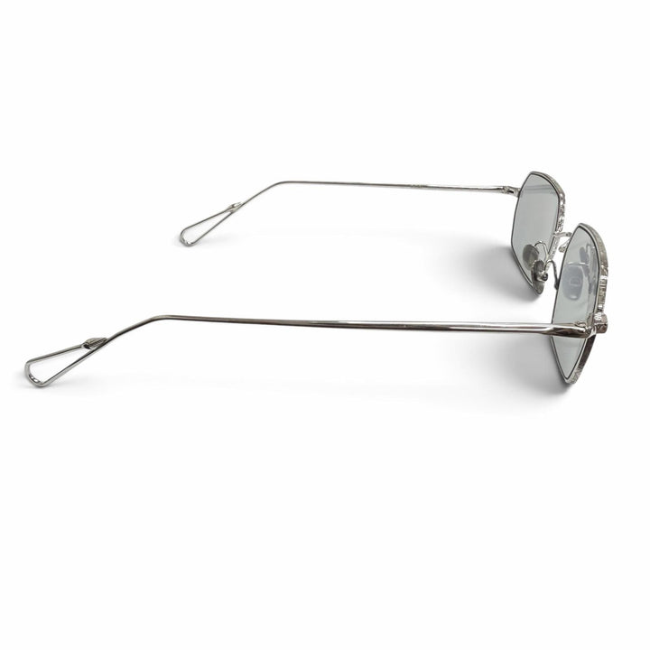 Excellent AHLEM sunglasses Colisee Polygonal shapes White gold mens