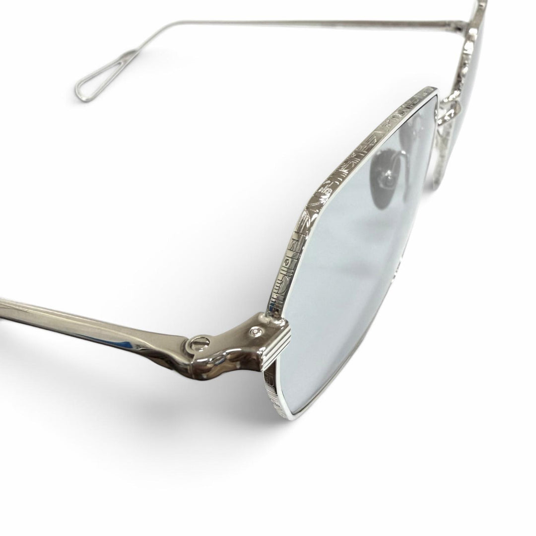 Excellent AHLEM sunglasses Colisee Polygonal shapes White gold mens