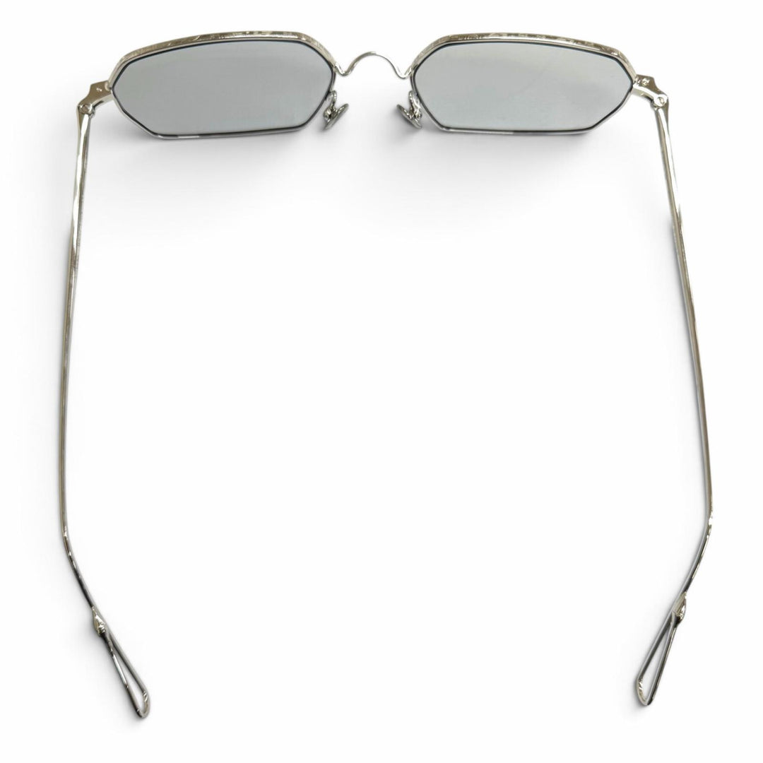 Excellent AHLEM sunglasses Colisee Polygonal shapes White gold mens