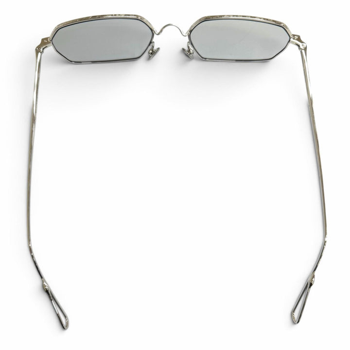 Excellent AHLEM sunglasses Colisee Polygonal shapes White gold mens